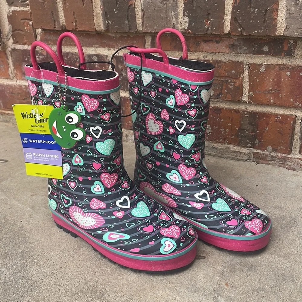 NWT Western Chief Plush Lined Rain Boots! 13